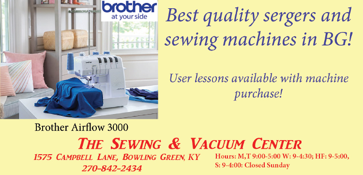 Best quality sergers and sewing machines in Bowling Green... The Sewing & Vacuum Center.