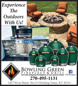 Experience the outdoors with us and the Big Green Egg... Bowling Green Fireplace & Grill.