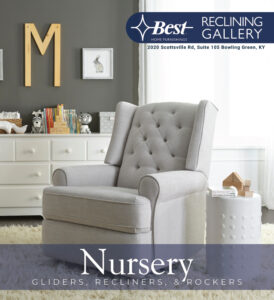 Nursery Gliders, Recliners and Rockers available at Best Reclining Gallery.