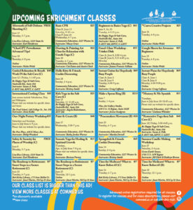 Upcoming enrichment classes from Community Education.