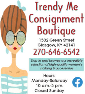 Trendy Me Consignment Boutique in Glasgow, Kentucky.