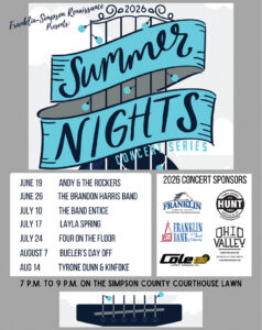 Don't miss the great Summer Nights Concerts presented by Franklin-Simpson Renaissance.
