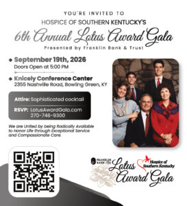 Join Hospice of Southern Kentucky at this years Lotus Award Gala.
