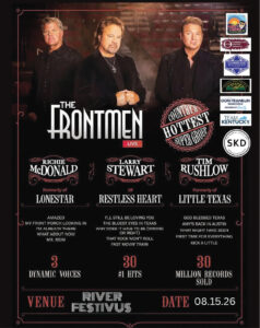 Don't miss all the great entertainment at Burkesville, Kentucky's River Festivus. The Frontmen, Live!