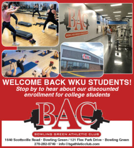 Bowling Green Athletic Club says "Welcome back WKU Students!" Stop by to hear about our discounted enrollment programs for college students.