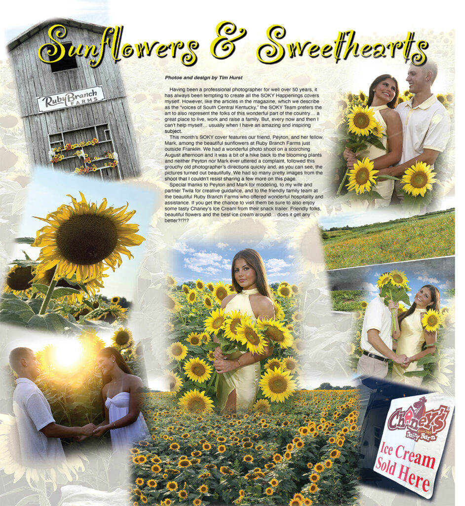 Sunflowers and Sweethearts... photos from Ruby Branch Farms.