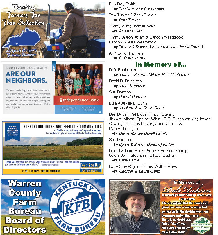 The Kentucky Partnership for Farm Family Health and Safety... recognition of the labor of our famers and their families.