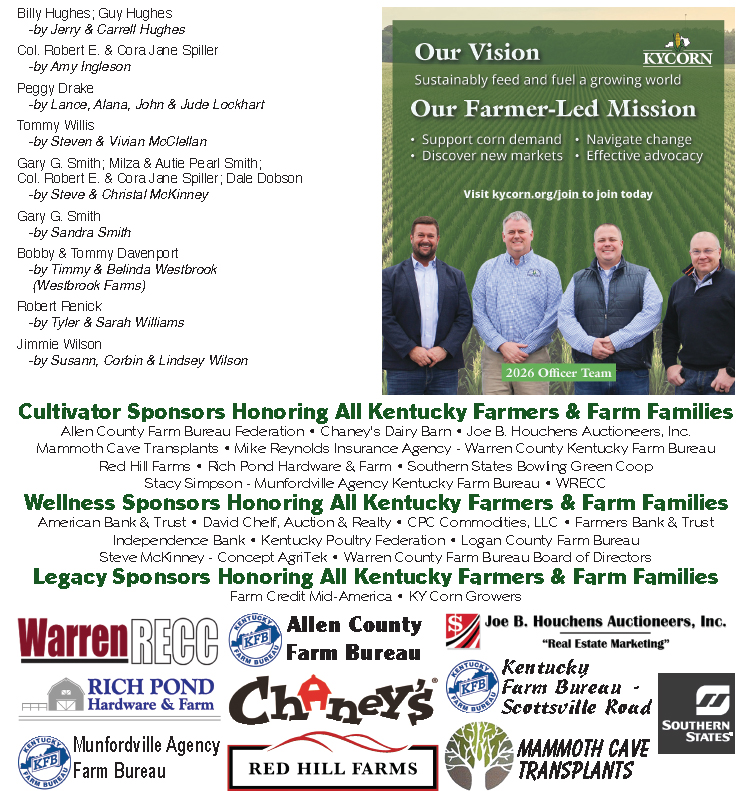 The Kentucky Partnership for Farm Family Health and Safety... recognition of the labor of our famers and their families.