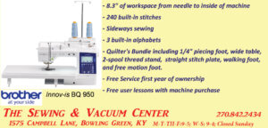 Sewing machines and service from The Sewing & Vacuum Center.