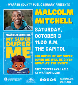Warren County Public Library presents Malcolm Mitchell discussing My Super Duper Me.