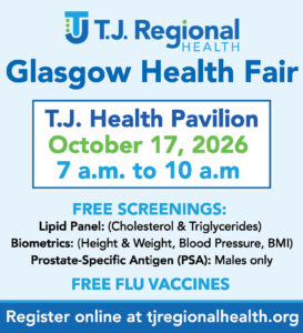 Don't miss the T.J. Regional Health Fair at the T.J. Health Pavilion October 17th.